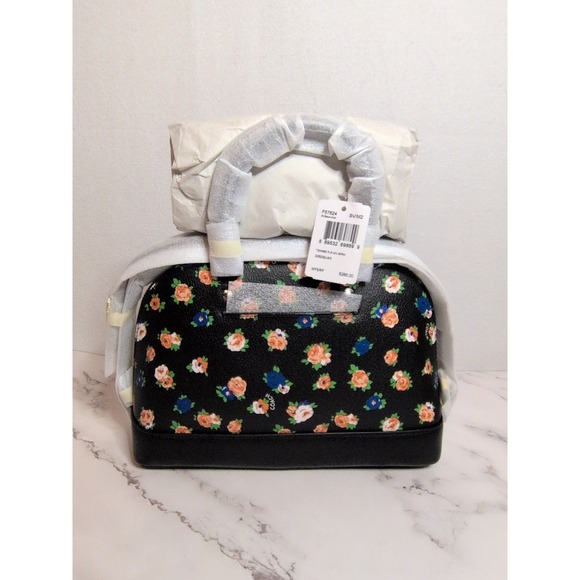 COACH F57624 Mini Sierra Satchel In Floral Print "Tea Rose Handbag Crossbody - Picture 6 of 12